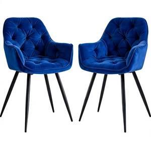 Silla de Comedor Elegante y Moderna, Silla de Terciopelo, Asiento Acolchado de Lujo para <span class=keywords><strong>Restaurante</strong></span> o Comedor - Product Image 3