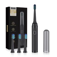 Brosse à dents électrique sonique intelligente étanche couleur macaron, rechargeable IPX7, 3 modes de nettoyage, poils souples, pour adulte, vente en gros