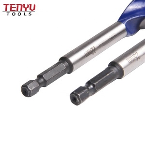 6pcs 150mm Hex Shank Tri-Flute Three Spurs Wood Working <strong>Auger</strong> <strong>Drill</strong> Bit Set in Double Blister for Fast Drilling - Product Image 3