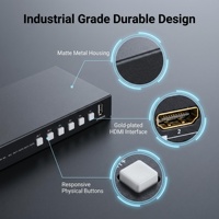 Hardrock 8K 60Hz untuk DP Matrix 2 Input (DP) 4 untuk Output Multi-Screen Splitter Rotasi Gambar Ekstraksi Audio Metal