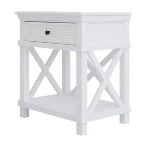 Customizable One Drawer Nightstand - 60cm <strong>Compact</strong> <strong>Bedside</strong> <strong>Table</strong> (White/Black Optional) - Product Image 5