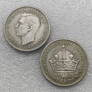 Pièces de monnaie commémoratives de style antique couronne australienne 1937, 1938, cadeaux, décoration intérieure - Product Image 2