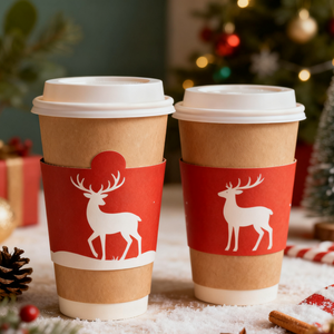Customized <strong>Christmas</strong> Disposable <strong>Paper</strong> <strong>Cups</strong> Eco-friendly Disposable Single and Double Wall Hot Drink Coffee <strong>Cups</strong> with Lids - Product Image 5
