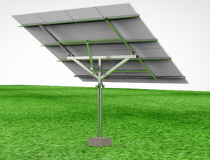 Sistema de soporte de suelo de pila de un solo polo, estructura de montaje Solar ajustable, sistema de montaje de tierra de instalación de seguimiento - Product Image 4
