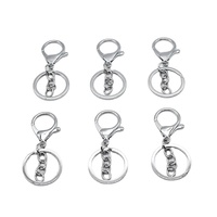 YIWANG Grossiste Porte-clés en Métal, Mousqueton, Anneaux de Porte-clés, Pendentifs pour Fabrication de Bijoux DIY, Accessoires Cadeaux, Porte-clés Trois Pièces