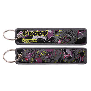 Llavero de tela con diseño de Pokémon, accesorio de llavero con aro bordado, adornos para coche, <span class=keywords><strong>mochila</strong></span>, llavero - Product Image 6