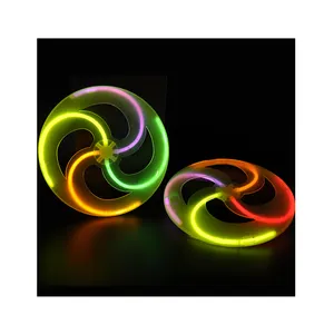 Night Fun neon kids outdoor toy party game Flying Disc Glow Sticks