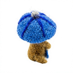 Handmade Eco-Friendly 100% Certified Wool Mushroom Shaped Custom Size Traditional Style Indoor Christmas Wall Hanging Ornament - Product Image 4