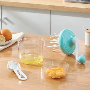 Batidor de Huevos Zenidoo L-315, Batidor Manual de Plástico con Manivela Larga, Multifuncional, Portátil y Práctico - Product Image 3