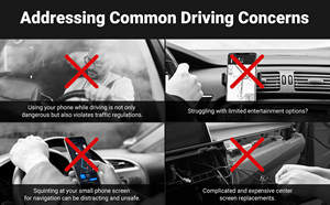 Ottocast <span class=keywords><strong>10</strong></span>インチ タッチスクリーン ポータブル ワイヤレスCarPlay Android Auto ディスプレイ ドライブレコーダー MP5 汎用 DVR付きCarPlayスクリーン - Product Image 4