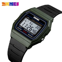 Jam Tangan SKMEI 1412 Terlaris, Model Kotak, LED, Tipis, Digital, Tahan Air, Olahraga, Stopwatch