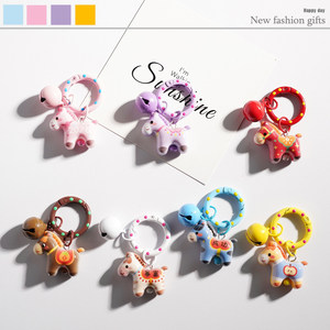 Porte-clés mignon en forme de poney de dessin animé, breloque de sac pour fille, jouet créatif multicolore tendance, cadeau, pendentif pour voiture ou écouteurs - Product Image 6