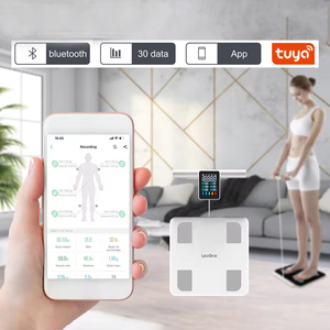 Nhà Máy 30 Cơ Thể Dữ Liệu 8 Điện Cực Thông Minh Quy Mô Thông Minh Kỹ Thuật Số <span class=keywords><strong>BMI</strong></span> Điện Tử Cơ Thể Chất Béo Quy Mô Với Wifi Ứng Dụng Miễn Phí - Product Image 2