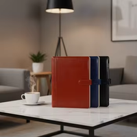 Carpeta de Conferencia Multifuncional A4 de Cuero PU para Negocios, Carpeta de Almacenamiento de Documentos de Oficina con Hojas Sueltas