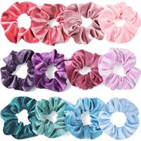 Chouchous en velours doux de qualité supérieure, couleur unie, élastiques pour cheveux, attaches pour queue de cheval, accessoires capillaires tendance pour femmes, vente en gros