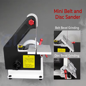 Mini ponceuse électrique multifonctionnelle pour métal et bois, professionnelle, à vitesse réglable, avec bande abrasive, pour le polissage sur table - Product Image 4