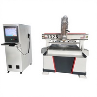 Router CNC de 3 Ejes y un Solo Husillo 1325 ATC de 4x8 pies y 9kw con Sistema de Control Mach3/NC Studio/Syntec/DSP y Bomba de Engranajes PLC