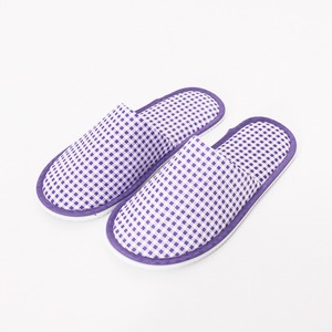 Chaussons d'hôtel jetables écologiques en tissu écossais, biodégradables, recyclables, lavables, doux, portables, articles de toilette pour Airbnb, complexe hôtelier <span class=keywords><strong>Lahoya</strong></span> - Product Image 2