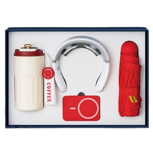 Promotional Coffee Cup+umbrella+cervical Spine+power Bank+massager 4-in-1 Customized logo Luxury Business <b>Gift</b> <b>Set</b> - Product Image 5