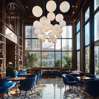 Ron Group - Banquette capitonnée sur mesure, table en bois massif, chaise rembourrée en velours, mobilier commercial pour restaurant