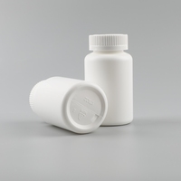 Flacon de pilules en plastique HDPE blanc de 175 cc avec logo client, qualité alimentaire, pour compléments alimentaires, avec couvercle à vis