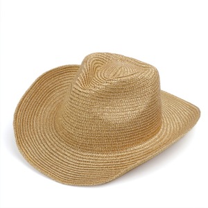 Cowboy <b>Hat</b> Unisex Wide Brim <b>Straw</b> Sun <b>Hat</b> Outdoor Fashion Spring Summer Adult - Product Image 3