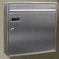 Boîte de courrier à cordon Vertical personnalisé, boîte en acier inoxydable ou à feuille chromée, rangement mural au Design