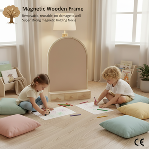 <span class=keywords><strong>Tableau</strong></span> magnétique à dessin en chêne style Art Déco UCI |   <span class=keywords><strong>Tableau</strong></span> d'écriture durable et écologique en forme d'arche pour enfants d'âge préscolaire - Product Image 4