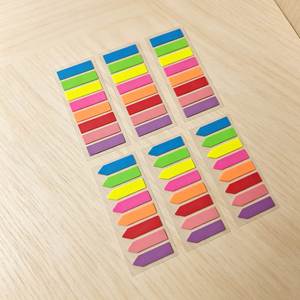Marcadores de Página Adhesivos Fluorescentes Transparentes de PET con Flecha y Recto, 8 Colores Neón, para Estudiantes y Toma de Notas - Product Image 1