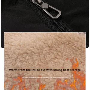 Veste <span class=keywords><strong>sans</strong></span> manches en duvet pour <span class=keywords><strong>homme</strong></span> sur mesure en gros avec logo imprimé Col montant Veste <span class=keywords><strong>sans</strong></span> manches en peluche - Product Image 4