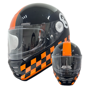 Casque de moto intégral en fibre de carbone DOT 3K Weave brillant léger pour adulte, personnalisable OEM, vente en gros, style rétro, touring - Product Image 2
