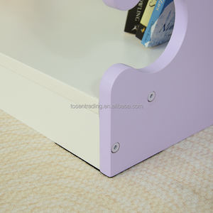 Étagère pour enfants en forme de puzzle bleu pastel et violet à 3 niveaux, étagère de rangement pour jouets d'enfants, présentoir - Product Image 5
