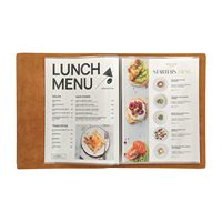 Couvertures de menu souples en similicuir PU personnalisées pour restaurants et hôtels OEM&ODM CN;GUA SKN-MG-2234