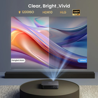 Mini projecteur intelligent portable NP Dangbei Atom, 1200 lumens, stéréo HIFI, mise au point automatique, Google TV, 3D, home cinéma laser