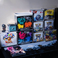 Boîte de présentation en acrylique pour Elite Trainer Box (ETB) pour la protection de la collection, résistance aux UV, fermeture magnétique, portable