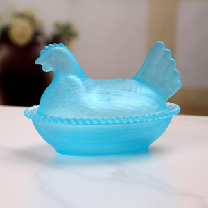 <strong>Large</strong> Modern Minimalism Glass Glazed <strong>Jar</strong> Candy &amp; Dried Fruit <strong>Jar</strong> Multicolor Hen Design Candy <strong>Jar</strong> - Product Image 1