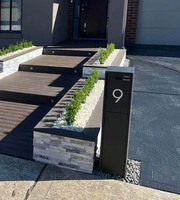 Boîte de livraison de colis extérieure à double compartiment, étanche, antivol, verrouillable, autoportante, pour porche avant