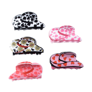 Simpatica Molletta per Capelli in Acrilico con Stampa Leopardata Retrò, Stile Europeo e Americano, Fermacoda alla Moda per Bambini, Cappello da Cowboy - Product Image 5