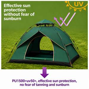 Tente de camping, montage rapide, protection contre les UV, portable et résistante, idéale pour les aventures en plein air - Product Image 6