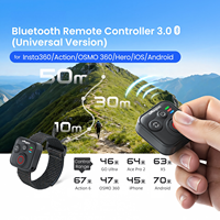 Remote Control Universal HXC Laris Manis dengan Fitur Mati Otomatis dan Jangkauan 50m untuk Ponsel Insta360/Hero/DJI/Android/iOS