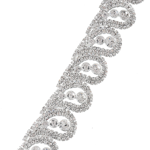 Vestido de cadena de Metal con diamantes de imitación de cristal transparente para accesorios de ropa, bolsos de zapatos ecológicos con recorte de diamantes de imitación - Product Image 2