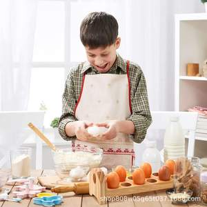 Wooden Egg <b>Storage</b> Rack 20 Capacity Stackable Desktop Organizer <b>For</b> <b>Fridge</b> Cabinet Chicken Duck Eggs Solid Wood Holder - Product Image 3