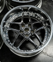 Nouvelles jantes en alliage forgé JDM JUWA chromées 2 pièces 18x9.5 5x112 5x120 5x114.3 Deep Dish pour Silvia pour GTR