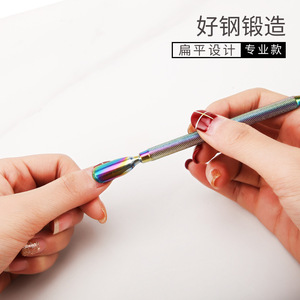 Poussoir à cuticules en acier inoxydable à double tête, outil de manucure professionnel pour usage domestique - Product Image 3