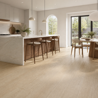 Plancher en SPC en chêne clair WYRAX pour les projets de rénovation de sols de salons modernes