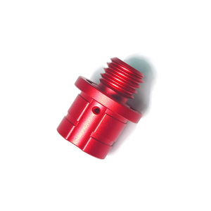 Piezas de torneado cnc pequeñas de aluminio anodizado, chorro de arena colorido rojo personalizado de alta precisión - Product Image 2
