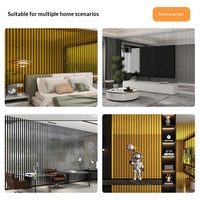 Autocollants muraux modernes effet miroir or et argent, grille de 3 mm d'épaisseur, en mousse XPE autocollante, pour fond de télévision, imperméables, style luxe léger