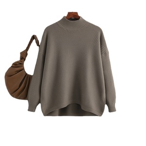 Pull en maille <span class=keywords><strong>pour</strong></span> femme, col boutonné, couleur unie, respirant, grande taille, style vintage, nouvelle collection automne-hiver - Product Image 6