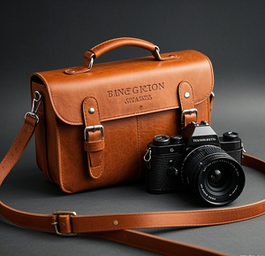 Hoogwaardige Lederen Dslr Cameratas Met Veilige Schouderholster Rits Sluiting Camera Handtas - Product Image 4