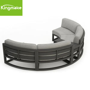 أريكة حديقة دائرية من الألومنيوم للبيع المباشر من الشركة المصنعة مع وسادة مقاومة للماء - Product Image 6